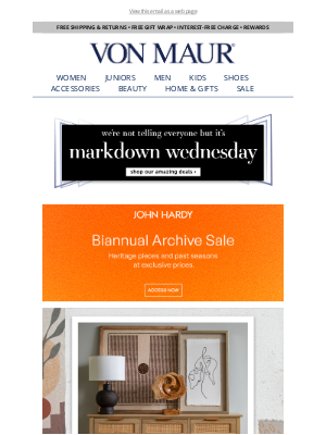 Von Maur - Happy Markdown Wednesday!