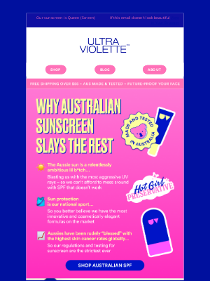 Ultra Violette - Aussie SPF: The sunburnt country's greatest gift
