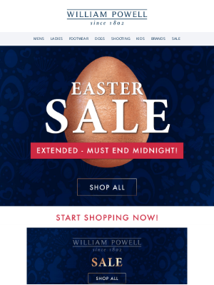 William Powell - Easter Sale Eggstended - ENDS MIDNIGHT!