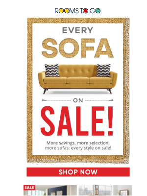 Rooms To Go - Sofas on Sale: trends to fit every living room!