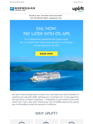 Norwegian Cruise Line - Sail Alaska, Europe & More With Uplift
