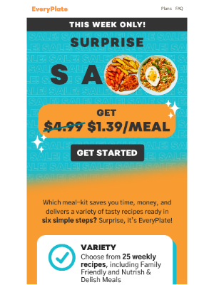 Promotional email example