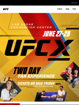 UFC Official Online Store - UFC X Tickets On Sale Tomorrow!