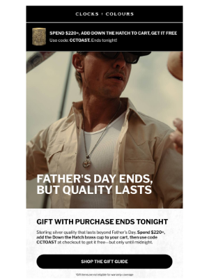 Clocks and Colours - Last Call: Free Gift With Purchase