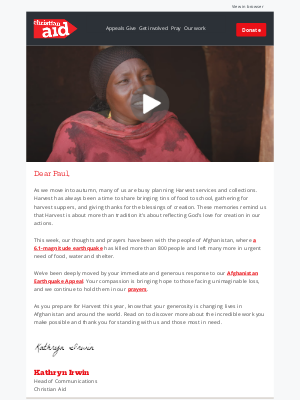 Christian Aid (United Kingdom) - This Harvest, resilience takes root - find out how