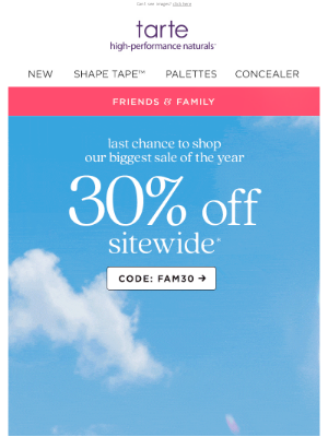 Tarte Cosmetics - ⏰ is ticking 30% OFF best sellers