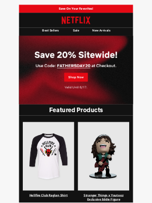 Netflix - Final Hours For 20% Off Sitewide 🚨