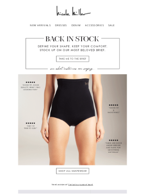 Nicole Miller - BACK IN STOCK: Shapewear