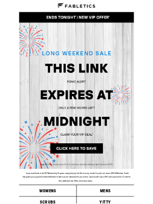 Fabletics - [EXPIRES AT MIDNIGHT] 80% Off Everything