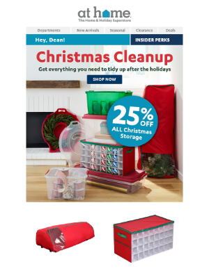 At Home - 25% off ALL Christmas Storage 🎄