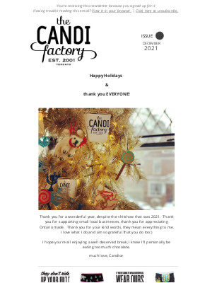 The Candi Factory - Happy Holidays!