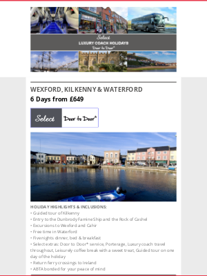 Glenton Holidays - Select holidays with Door to Door service
