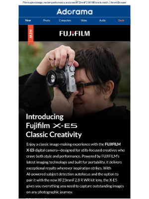 Adorama - Meet the FUJIFILM X-E5: Classic Creativity, Reimagined