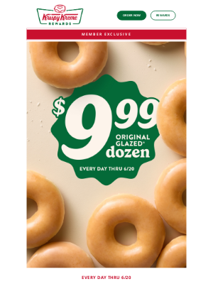 Krispy Kreme Doughnuts - $9.99 for the iconic dozen that started it all