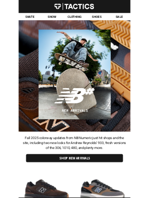 Tactics - Fall updates from New Balance