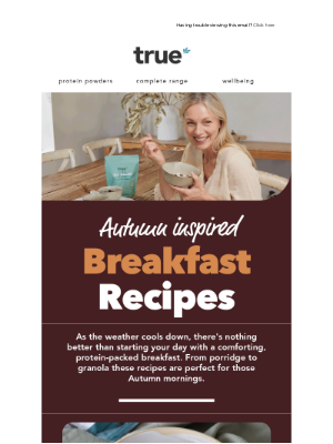 True Protein (Australia) - Autumn Inspired Breakfast Recipes 🍁
