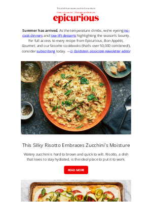 Epicurious - Creamy zucchini risotto