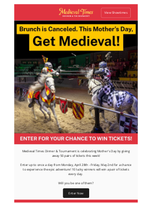 Medieval Times - Enter Our Mother's Day Giveaway 🏰👑