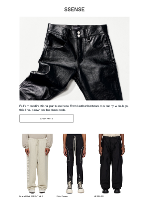 SSENSE - Bootcut, Flared, Leather, and More