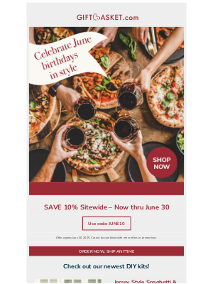 Gift Basket - Buy Those June Birthday Baskets Now! 🎁