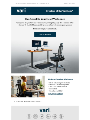 VARIDESK - Win This $1,600 Workspace