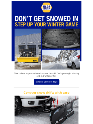 NAPA AUTO PARTS - Snowy Roads Ahead? Upgrade Now! ⛄❄️