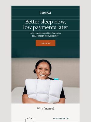 Leesa - Sleep now, pay later