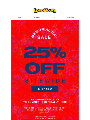 Loudmouth Golf - Memorial Day Sale Continues 25% OFF 🇺🇸