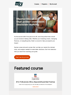 edX - Expand your strategic toolkit in 2025