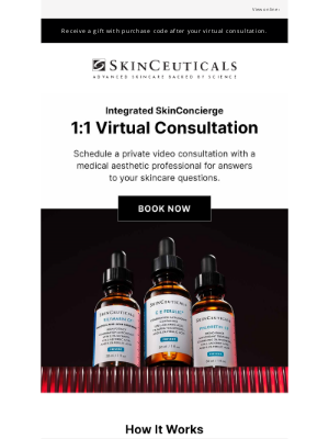 SkinCeuticals - Connect with a SkinCeuticals Expert for 1:1 Virtual Skincare Recommendations