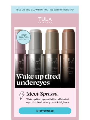 TULA - NEW - Energizing Eye Balm + Plumping Lip Treatment ☕️🍩