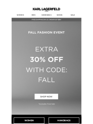 DKNY - Fall Fashion Event: 30% Off