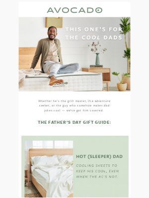 Avocado Green Mattress - For the coolest dad you know. 💙