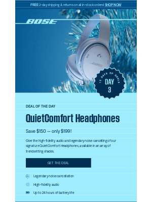 Bose - Deal of the Day: Save $150 on QC Headphones!