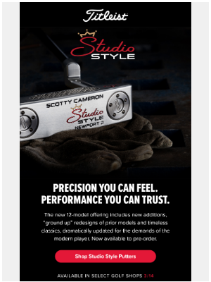 Titleist - New Scotty Cameron Studio Style Putters - Now Available for Pre-order