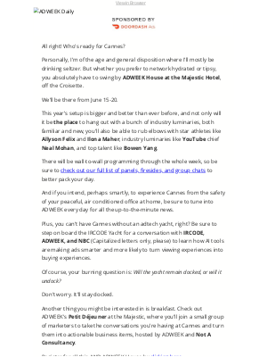 Adweek - Winding Up For Cannes