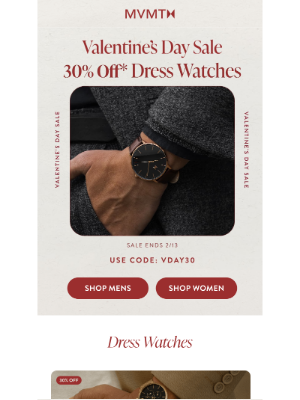 30% off Dress watches and more