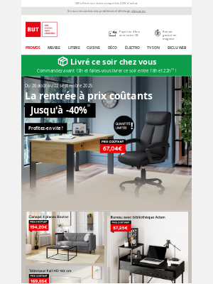 BUT (France) - Produits à prix coûtants & bons plans jusqu’à -40% !