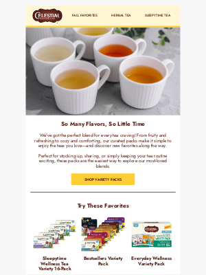 Celestial Seasonings - Sip your way through every mood