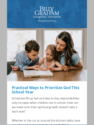 Billy Graham Evangelistic Association - Starting School on a Firm Foundation