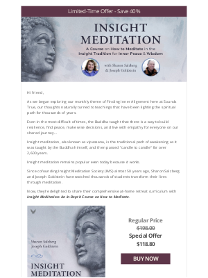 Sounds True - A timeless meditation practice for the New Year.