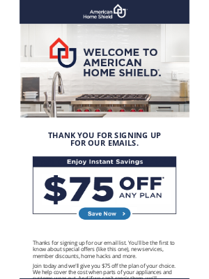 American Home Shield - You're On Our List to Save $75!