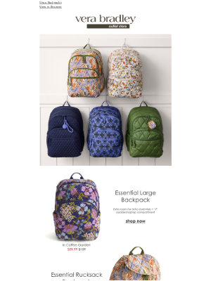 Vera Bradley - The perfect backpack, starting at $39.99