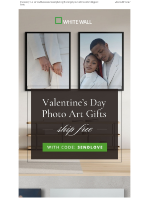 WhiteWall - Valentine's Day Photo Art Gifts Ship Free