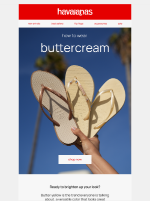 Havaianas - color trend: butter yellow