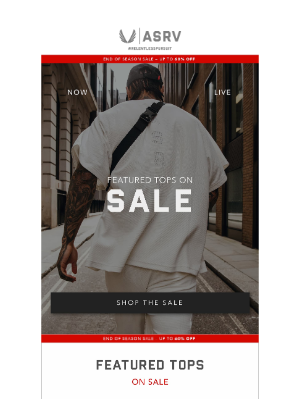 ASRV - FEATURED TOPS – END OF SEASON SALE