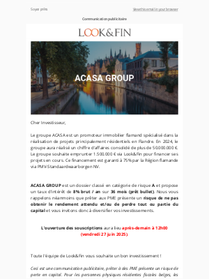 Look & Fin (France) - Nouveau dossier A : ACASA GROUP