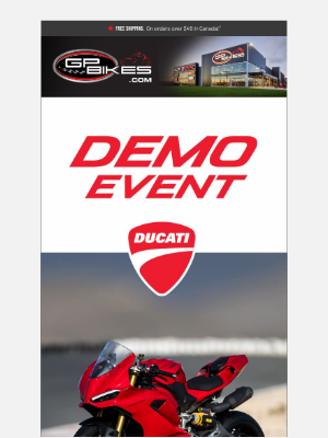 GP Bikes - 🏍️  Only a Few Spots Left for tomorrow's Ducati Demo Day! Call to book today!