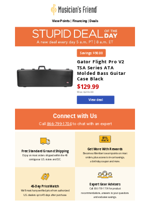 Musician's Friend - Stupid Deal of the Day now available!