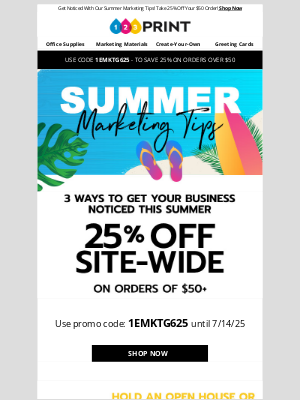 123Print - Beat the Heat🥵Take 25% Off Your Order of $50 or More!